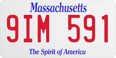 MA license plate 9IM591
