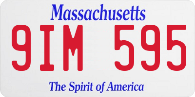 MA license plate 9IM595