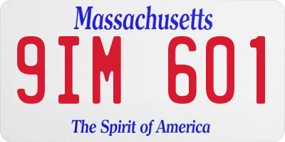 MA license plate 9IM601