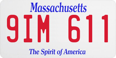 MA license plate 9IM611