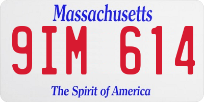 MA license plate 9IM614