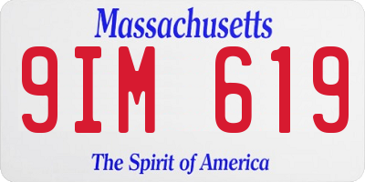 MA license plate 9IM619