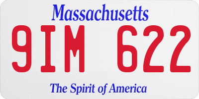 MA license plate 9IM622