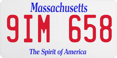 MA license plate 9IM658