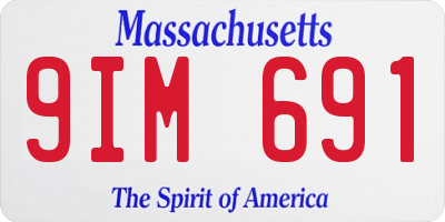 MA license plate 9IM691