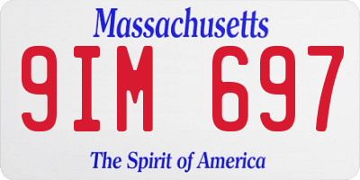 MA license plate 9IM697