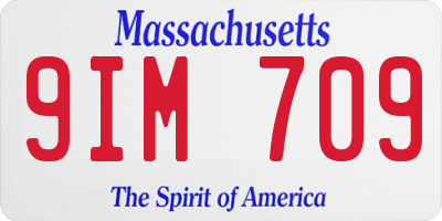 MA license plate 9IM709