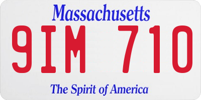 MA license plate 9IM710