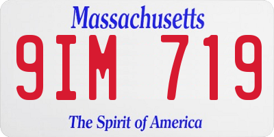 MA license plate 9IM719