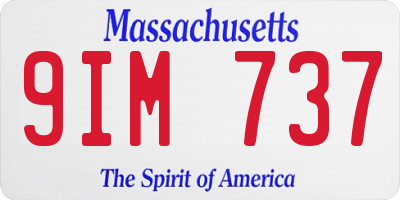 MA license plate 9IM737