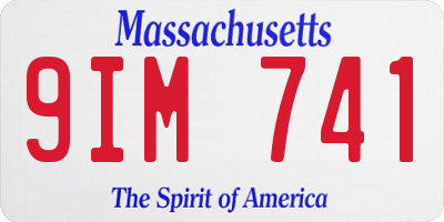 MA license plate 9IM741