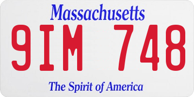 MA license plate 9IM748