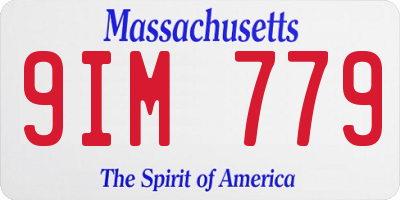MA license plate 9IM779