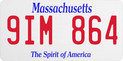 MA license plate 9IM864