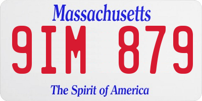 MA license plate 9IM879