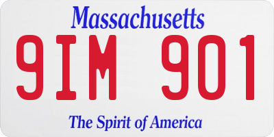 MA license plate 9IM901