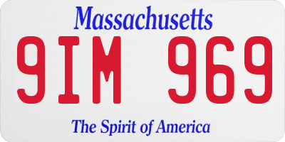 MA license plate 9IM969