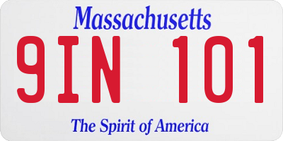 MA license plate 9IN101