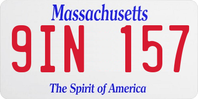 MA license plate 9IN157