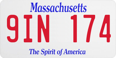 MA license plate 9IN174