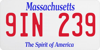 MA license plate 9IN239