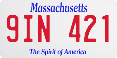 MA license plate 9IN421
