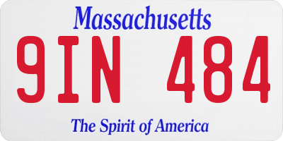 MA license plate 9IN484