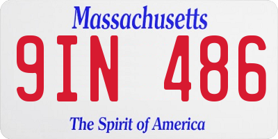 MA license plate 9IN486
