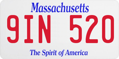 MA license plate 9IN520