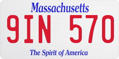 MA license plate 9IN570
