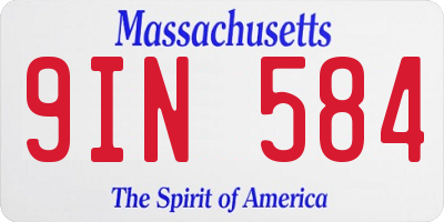 MA license plate 9IN584