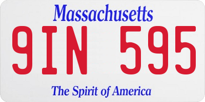 MA license plate 9IN595