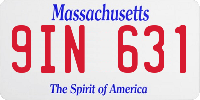 MA license plate 9IN631