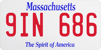 MA license plate 9IN686