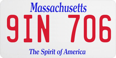 MA license plate 9IN706