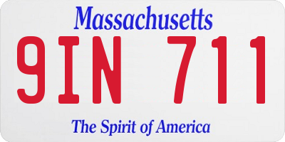 MA license plate 9IN711