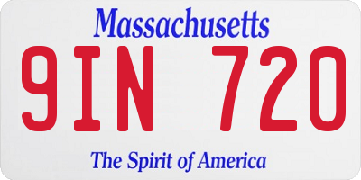 MA license plate 9IN720