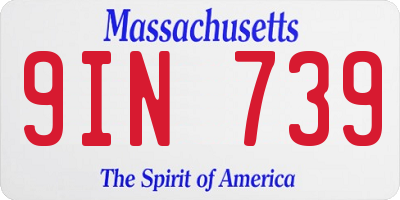 MA license plate 9IN739