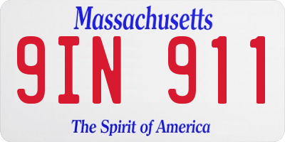 MA license plate 9IN911