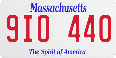 MA license plate 9IO440