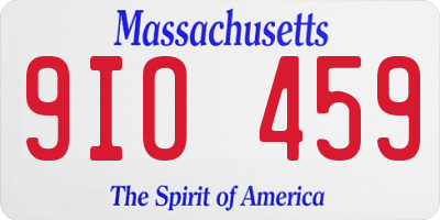MA license plate 9IO459