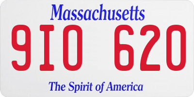 MA license plate 9IO620