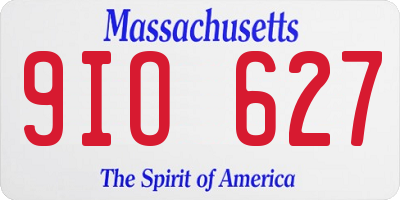 MA license plate 9IO627