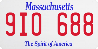 MA license plate 9IO688