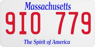 MA license plate 9IO779