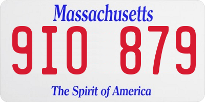 MA license plate 9IO879