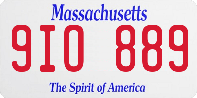 MA license plate 9IO889