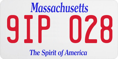 MA license plate 9IP028