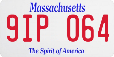 MA license plate 9IP064