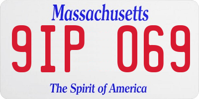 MA license plate 9IP069